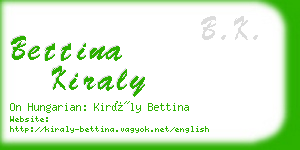 bettina kiraly business card